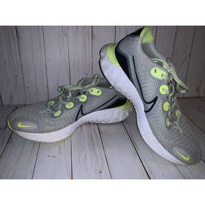 Nike Renew Run 4E Men's Wide Running Training Grey Black White Green  SZ 7.5 W